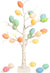 Easter Decorations 24" White Birch Tree with 24PCS Easter Egg Ornaments, Pre Lit 24 Led Lights Battery Operated Table Centerpiece