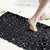 Bathtub Mat Black Pebble Design 16 W x 35 L Inches with Drain Holes, Suction Cups for Bathroom