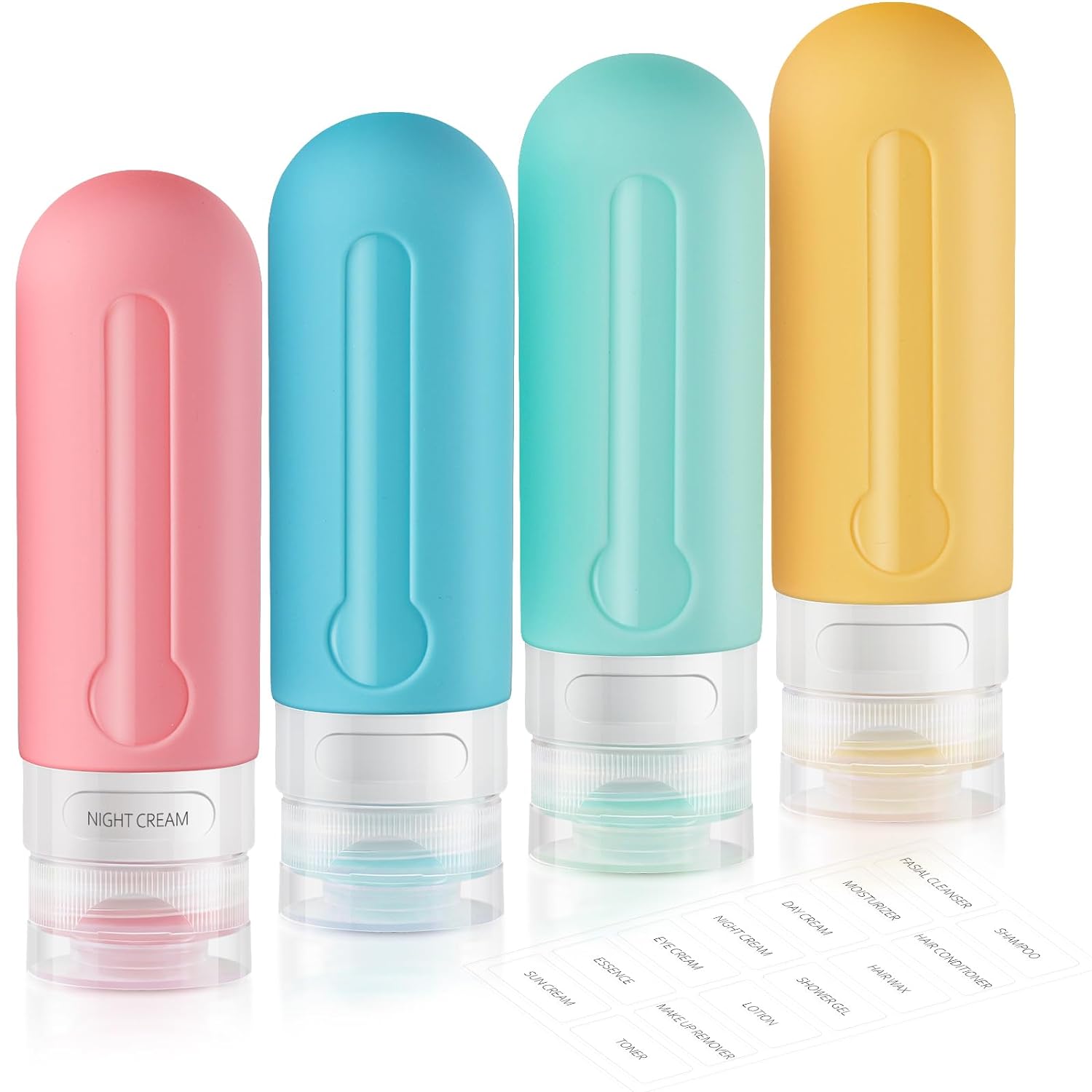 Silicone Travel Bottle with Leakproof Lid (3 Fl Oz)