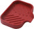 Silicone Bathroom Soap Dishes with Drain Spout, Red (4.9"×3.2")