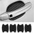 Door Handle Protective Film Sticker, 4 Pieces Carbon Fiber Anti-Scratches Car Door Cup Protector, Black