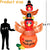 Thanksgiving Inflatable 9.8FT Turkey on Pumpkin Blow Up Outdoor Decorations