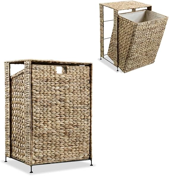 Rustic Style Brown Laundry Basket for Bathroom