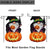 Halloween Garden Flag 3D Witch Gnome Double Sided Garden Decor Flag (12.5" x 18")