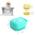 Silicone Pet Grooming Bath Massage Brush with Soap and Shampoo Dispenser (Yellow)