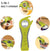 Jar Opener Multi Function Can Opener Bottle Opener Kit with Silicone Handle, Green