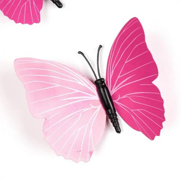 Wall Butterfly 3D Stickers Home Decor 12 PCS DIY Decorations Decals Stick Art Decal Crafts