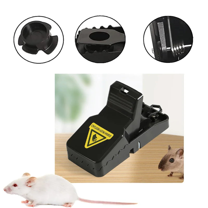 Black Reusable Plastic Mouse Trap Traps Rodent Catcher Home Mousetrap Killer Mouse Snap Traps Rodent Catcher