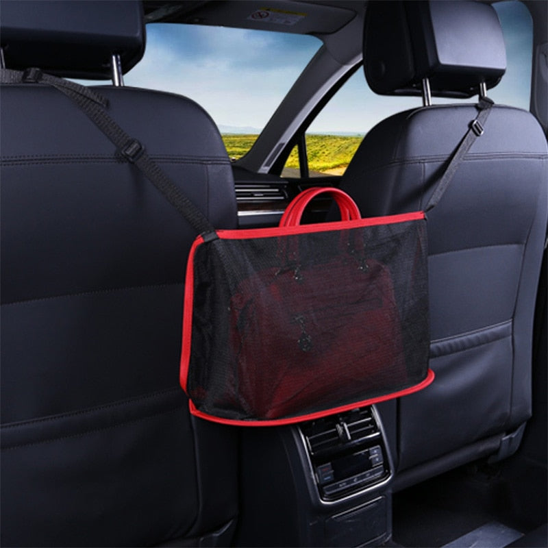 Universal Purse Holder Car Net Organizer Mesh Seat Gap Storage