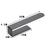 Stainless Steel Bathroom Single Rod Towel Rack Punch Free Towel Rack (Black)