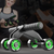 Foldable Abs Plastic Abdominal 4 Wheel Exercise Wheel Abdominal Set Kit Gym Equipment (Green)