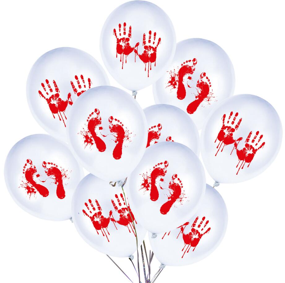 Halloween Party Balloons Decorations - 12pcs (White)