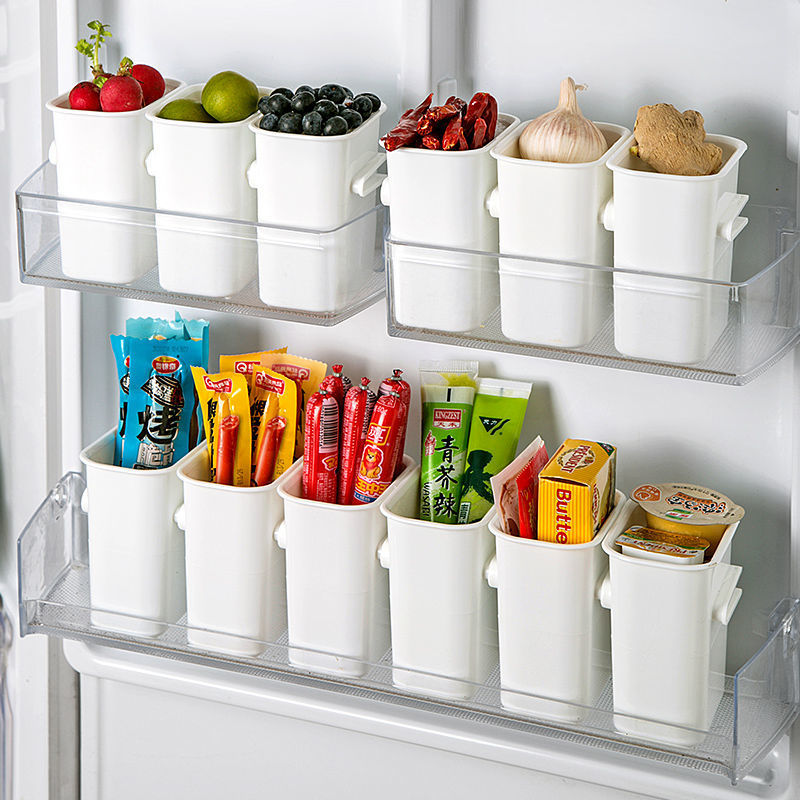 Refrigerator Side Door Storage Box 1 Pack, Household Plastic Preservation Box Food Classification Storage Box