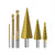 6Pcs Step Drill Bit Saw Drill Bit Set Titanium Milling Cutter 4-12 4-20 4-32mm 3 6 8mm For Woodworking Metal Core Hole Opener