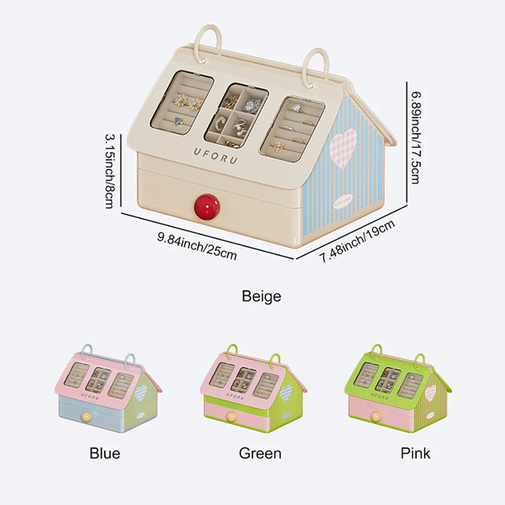 Cute Ornament-Style Cosmetic Storage Box (White)