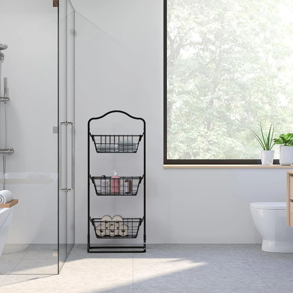 Multipurpose Wire Basket Stand Kitchen Storage for Fruits, Veggies