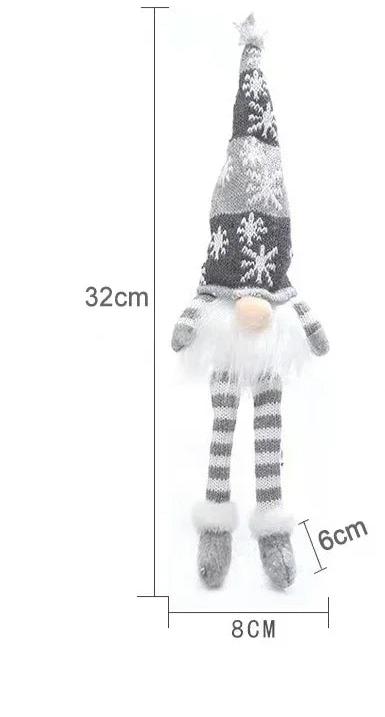 1PC Luminous Gnome Long Legs Christmas Ornament (Red)