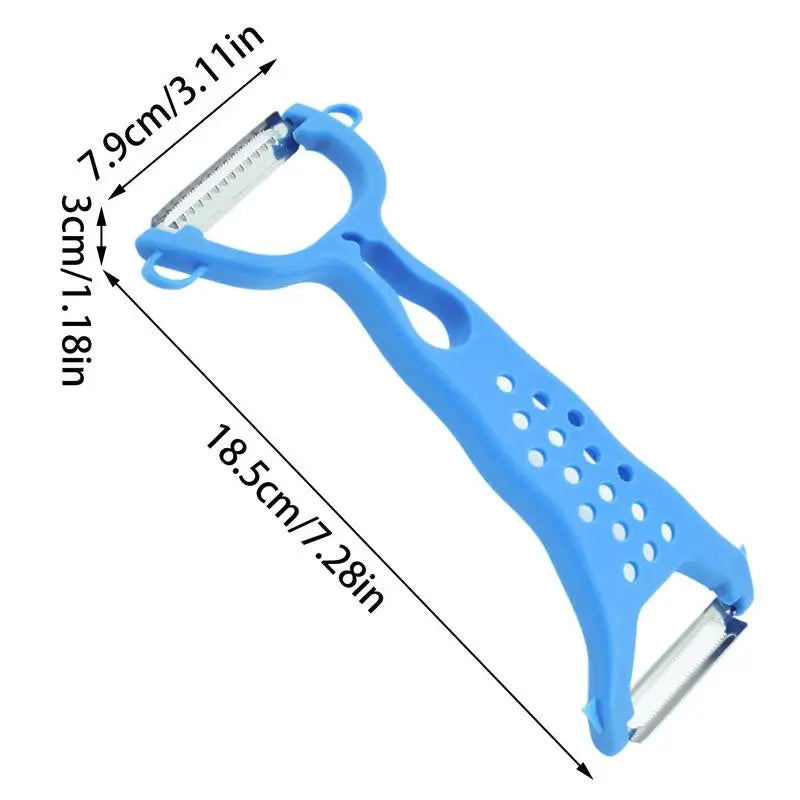 Stainless Steel Double-Head Potato Peeler with Comfortable Handle – Multifunctional Vegetable &amp; Fruit Peeling Kitchen Tool