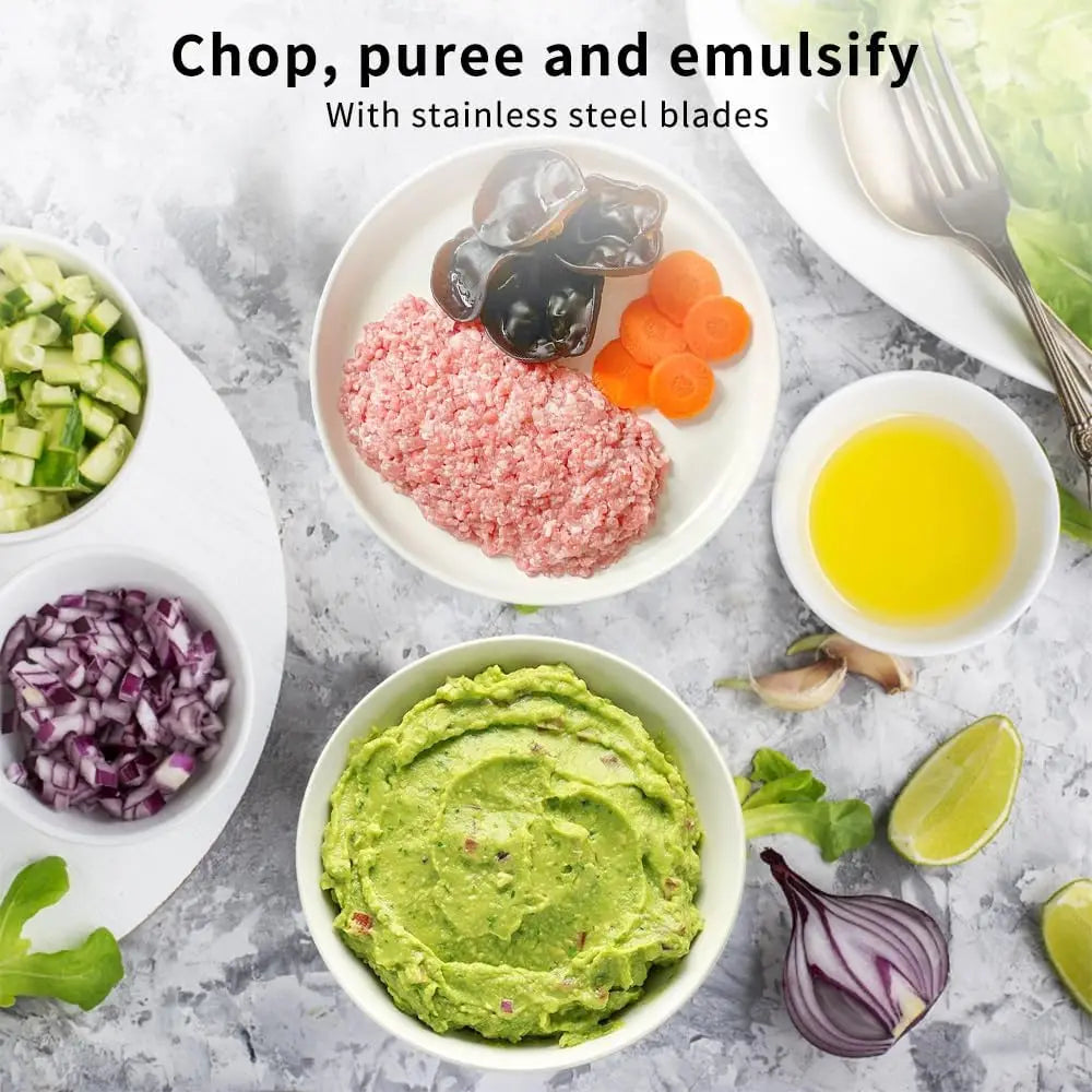 304 Stainless Steel Electric Meat Grinder with 4 Blades – High-Power Food Processor