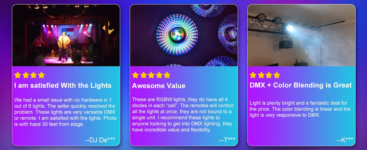 4 in 1 LED Stage Light 4PCS 80W Remote Control (US Plug)