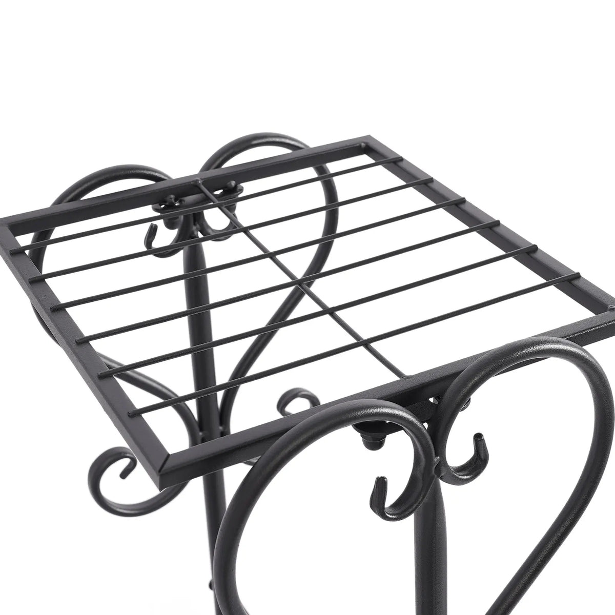 Modern Flower Stand Floor Standing 5-Tier Plant Rack (Black)