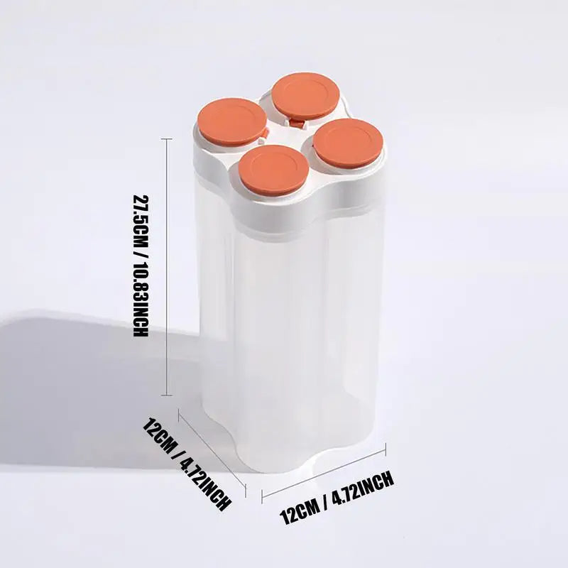 Airtight Food Storage Containers Multifunctional Refrigerator Storage Box (Orange)