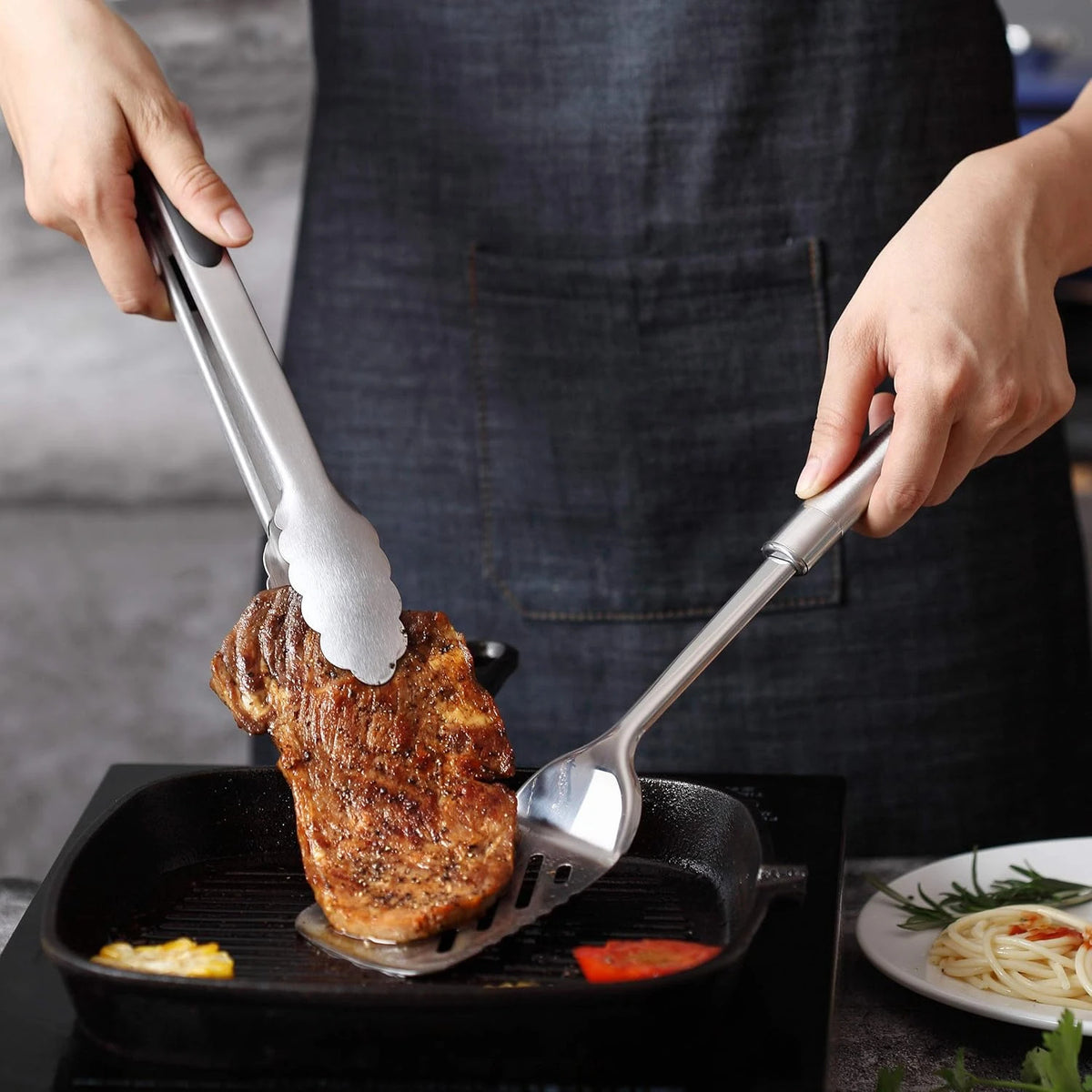 Stainless Steel Cooking Utensil 11-Piece Set Nonstick Kitchen Gadgets