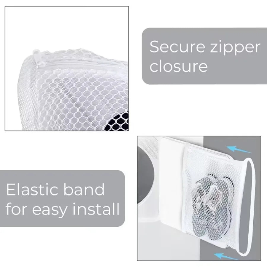 2-Pack Shoe Wash Bag Reusable Mesh Sneaker Protector for Laundry