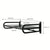 Wall Mount Microwave Oven Shelf Kitchen Storage Rack with 6 Hooks (Black)
