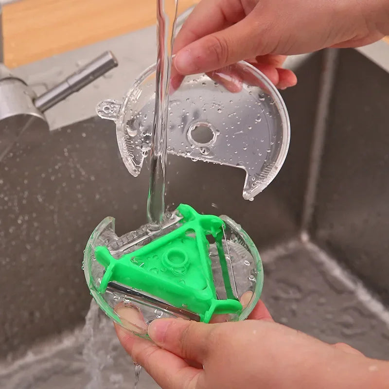 3-in-1 Vegetable Peeler, Julienne Slicer &amp; Shredder, Multi-Function Peeler with Grater, Zester &amp; Cutter Blades, Kitchen Vegetable Prep Tool (Random Color)