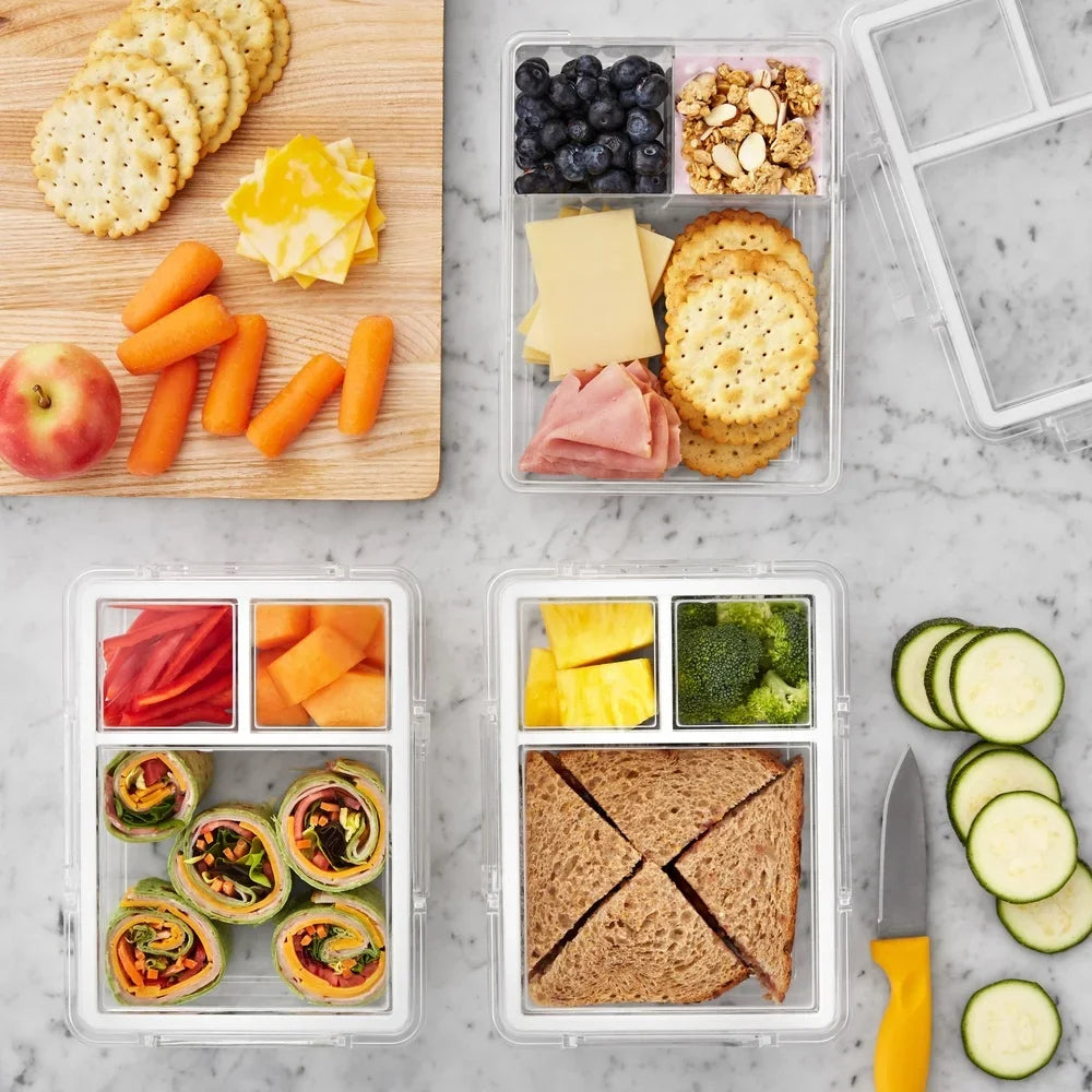 Set of 3 Clear Airtight Food Storage Containers