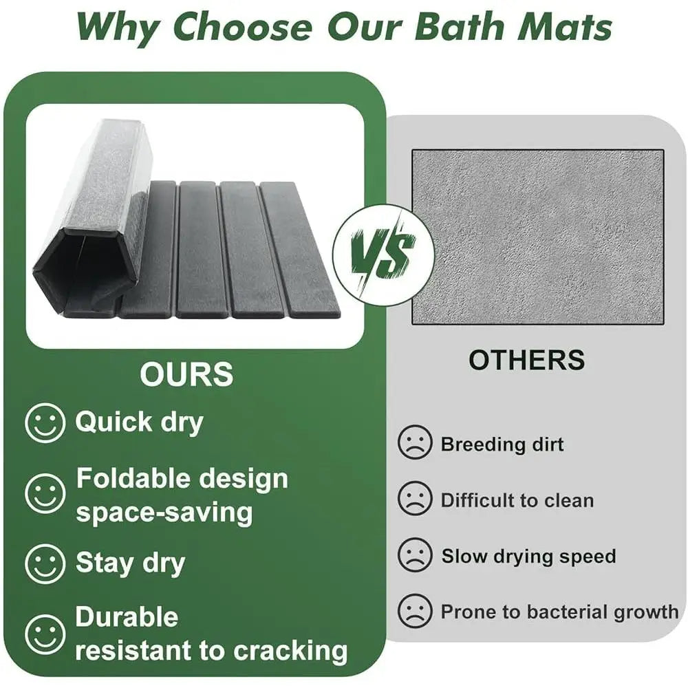 Absorbent Stone Bath Mat Kitchen Counter Mat Set