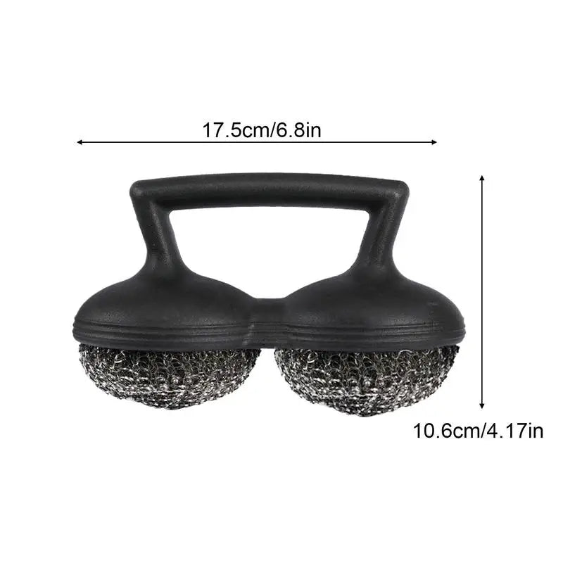 Heavy-Duty Metal Scrubbing Sponge for Grills Pots (Black)