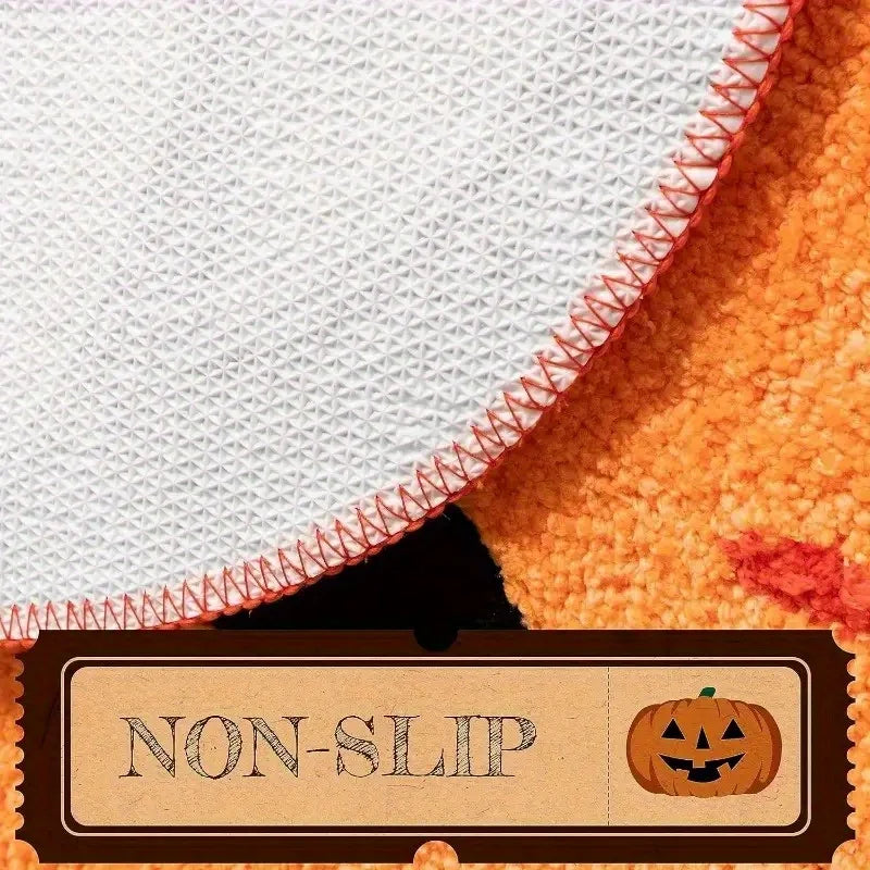 Non-Slip Pumpkin Bath Rug for Halloween Decor