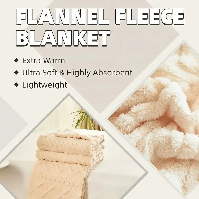 Luxurious Dense Weave Fleece Blanket 1PC (Dark Gray)