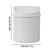 Desktop Small Trash Can Basket with Lid for Home and Office (Gray)