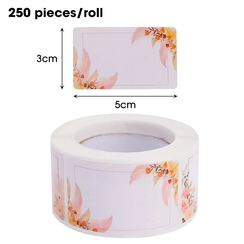 Flower Blank Labels 250 Pieces for Jars and Containers