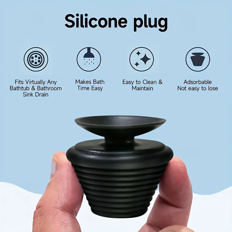 4PCS Universal Rubber Drain Plugs with Suction Cup (Multicolor)