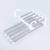 5-in-1 Space Saving Pants Hanger Collapsible Towel Tie Hook Multi-functional Clothes Trouser Rack (White)