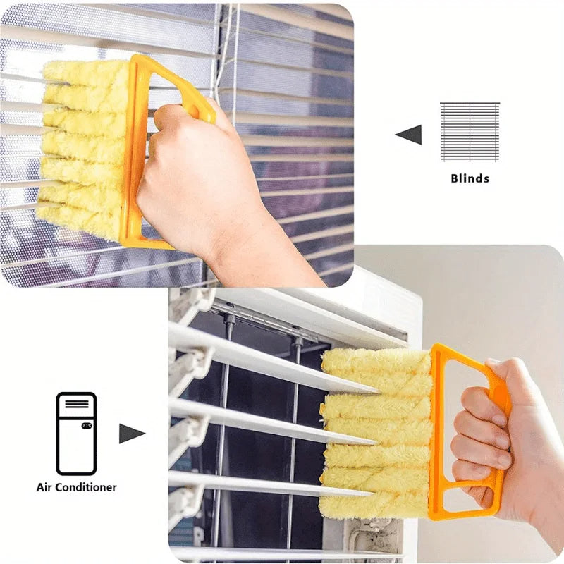 Auto Vent Blinds Cleaner with Microfiber Cloth (Yellow)
