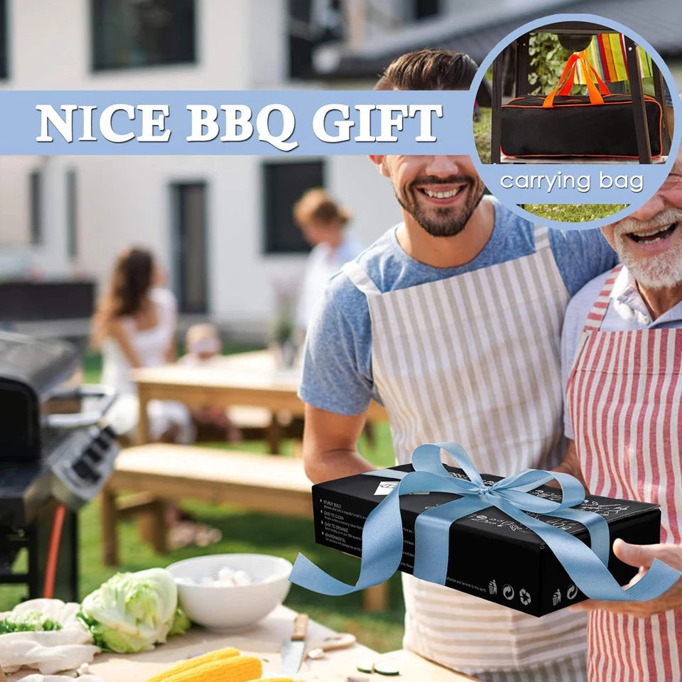 Premium Stainless Steel BBQ Tool Set 7-Piece for Men