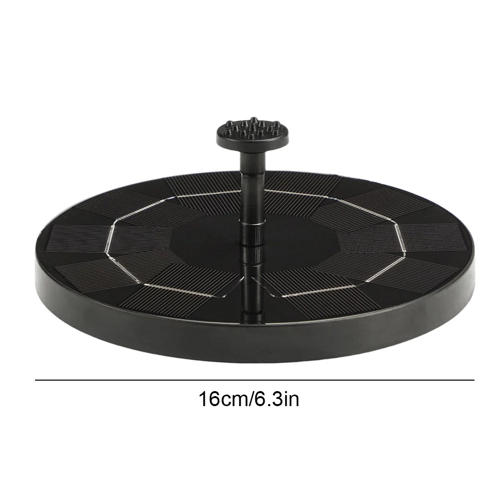 Floating Solar Fountain 16CM with 8 Nozzles – Free-Standing Solar Water Pump for Bird Bath