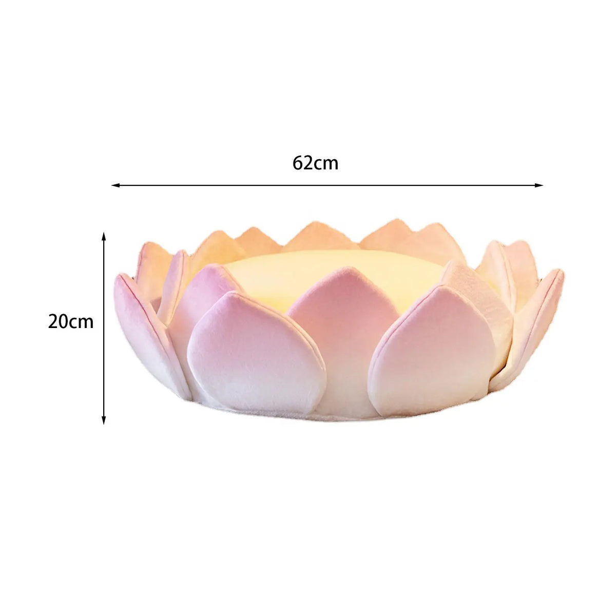 Lotus Flower Shaped Cushion Detachable Floor Pillow 42CM
