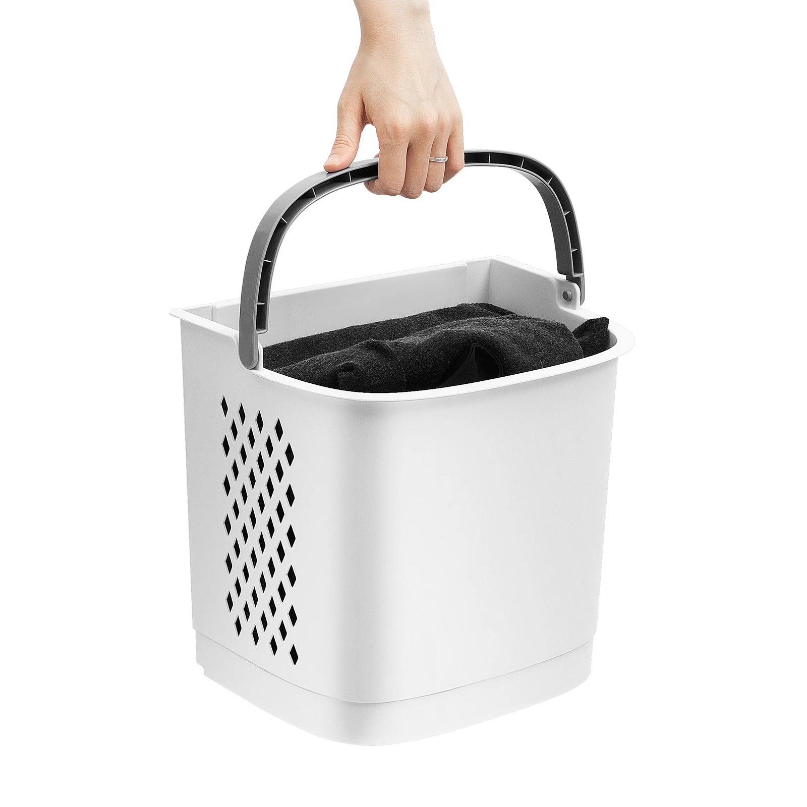 2-Layer Laundry Basket 4 Universal Wheels Multifunctional Clothes Organizer