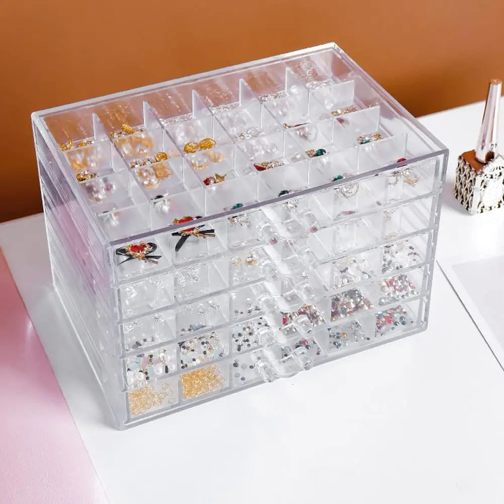 Acrylic Earring Storage Box Organizer with Drawers