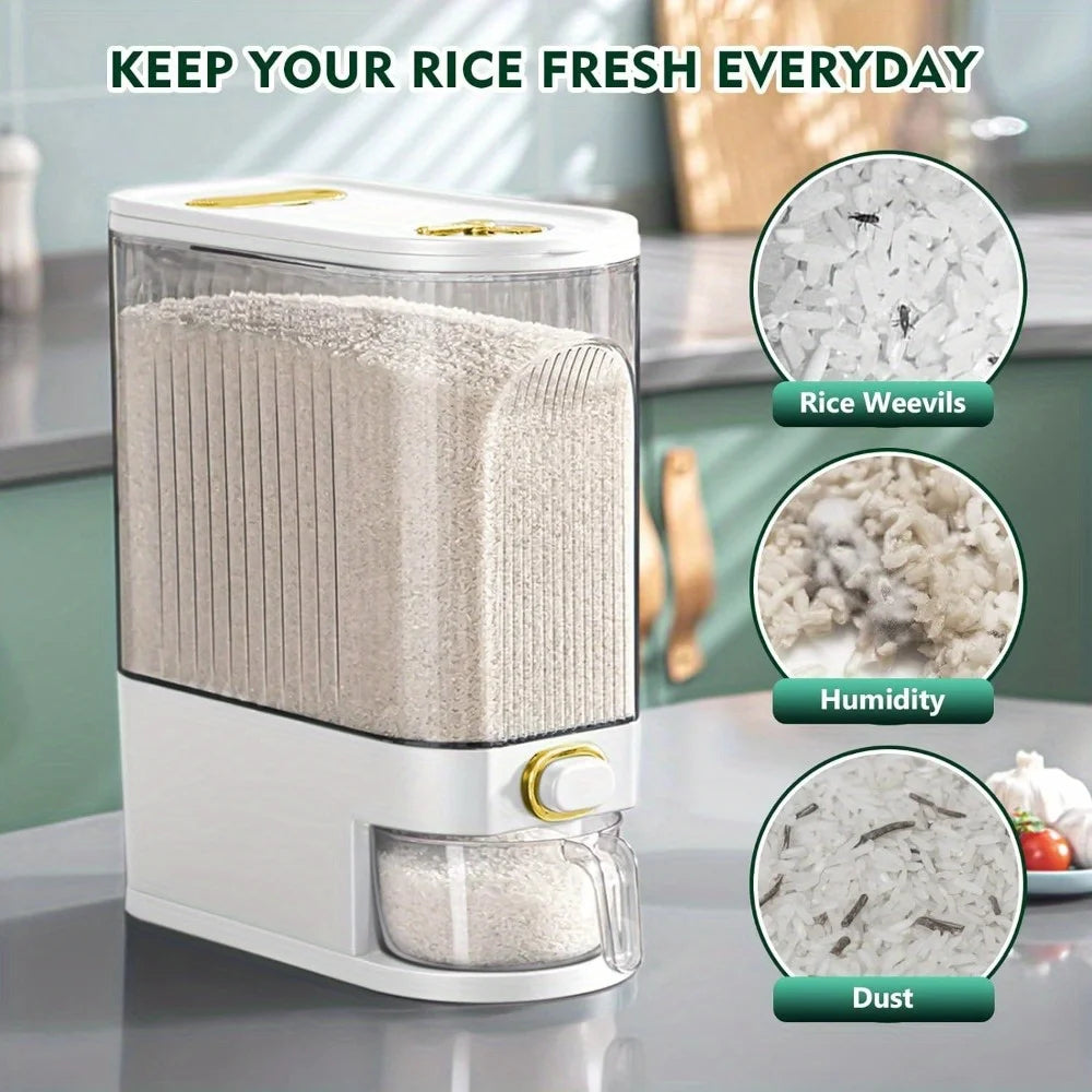 Airtight Rice Dispenser 10Kg Pantry Storage Container