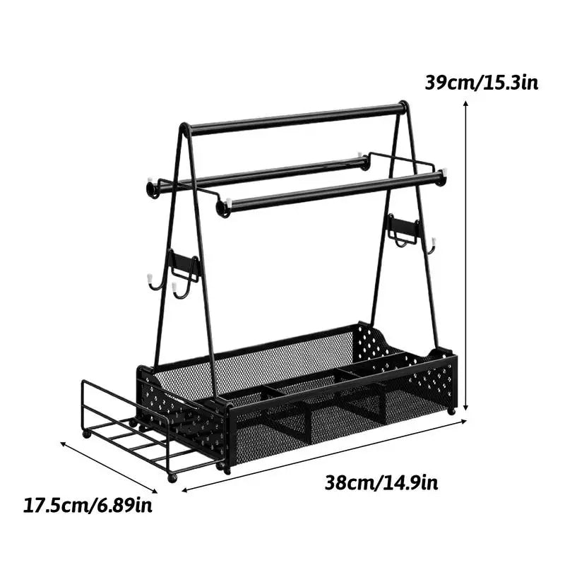 Portable Grill Caddy for Camping Utensils BBQ Tools
