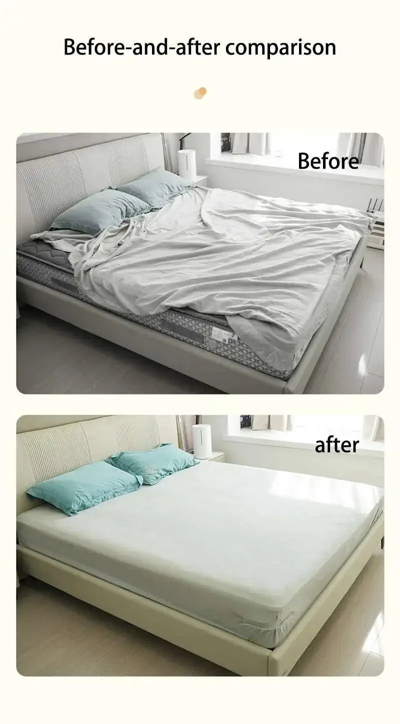 4PCS Bed Sheet Fasteners Sheet Ties Heavy Duty (White)