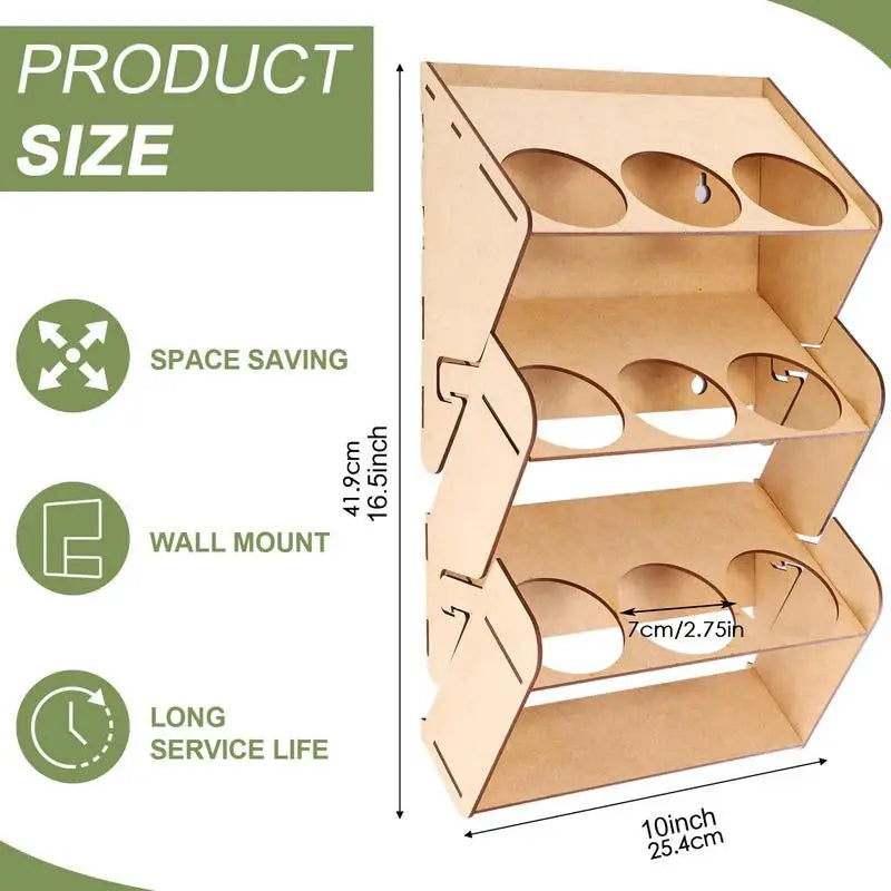 Spray Paint Storage Wall Rack 9-Slot Aerosol Can Organizer