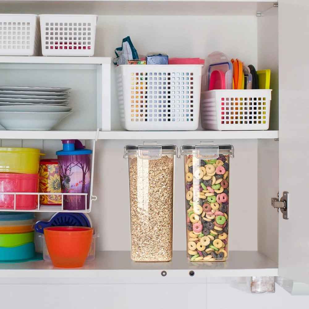 Clear Plastic Cereal Dispenser for Kitchen Pantry Organization
